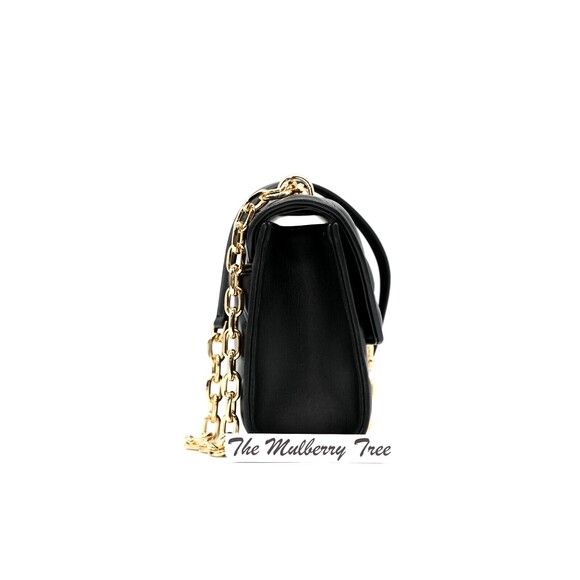 ❣️CLEARANCE🖤 MICHAEL KORS SERENA Medium Black Gold Chain Shoulder Bag Crossbody - Picture 12 of 16